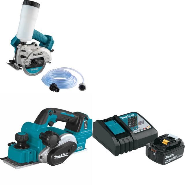 Makita XCC01Z 18V LXT 5" Saw W/ XPK02Z 18V 3-1/4" Planer & FREE Starter Pack