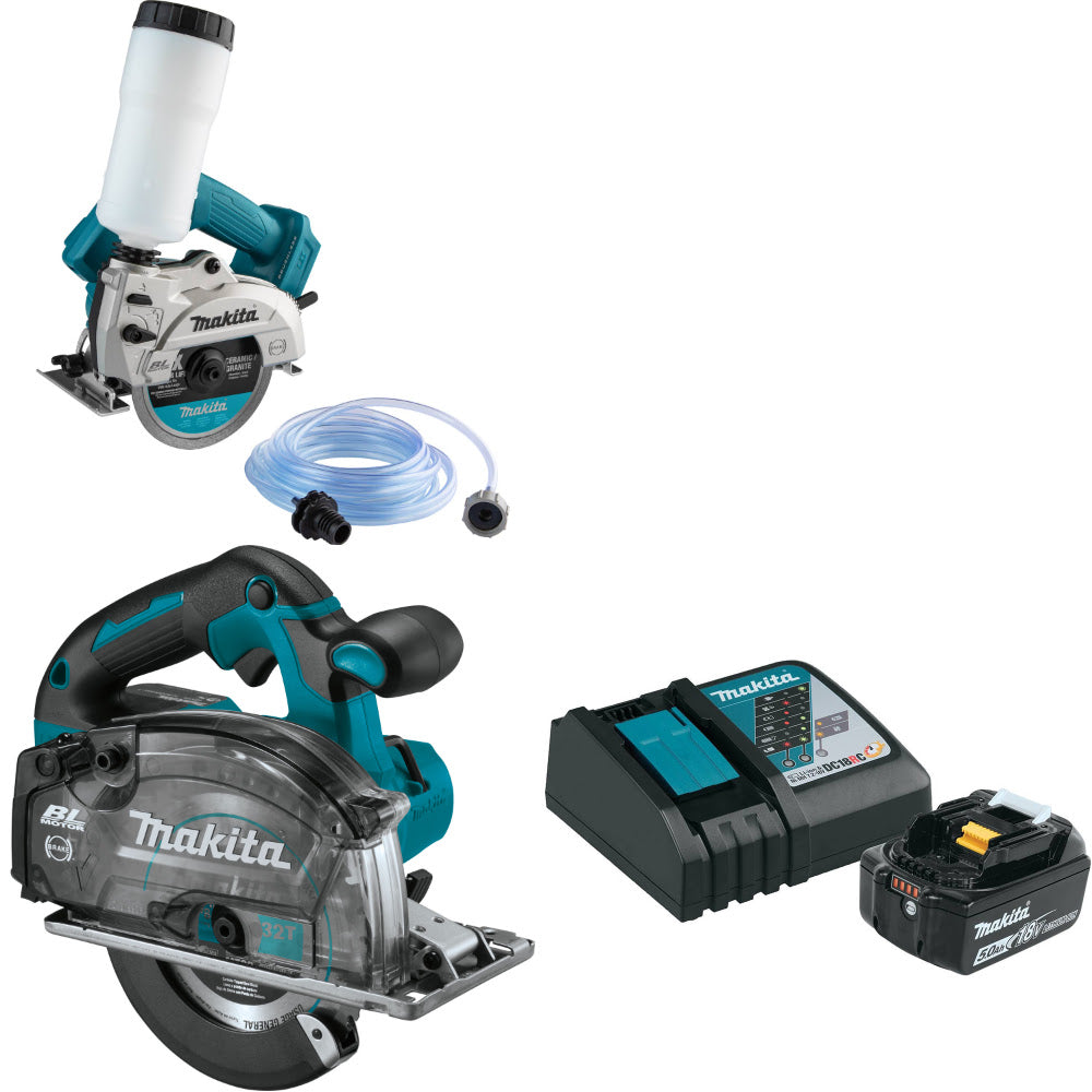 Makita XCC01Z 18V LXT 5" Saw W/ XSC04Z 18V 5-7/8" Saw, Bare & FREE Starter Pack