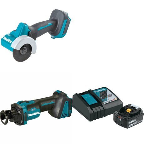 Makita XCM01Z 18V Cut-Off Tool W/ XOC02Z 18V Cut-Out Tool & FREE Starter Pack