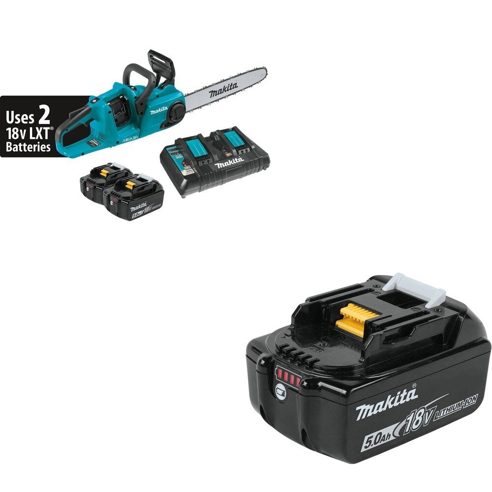 Makita XCU04PT 18V X2 (36V) Brushless Cordless 16" Chain Saw W/ FREE BL1850B 5.0Ah Battery