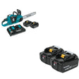 Makita XCU04PT1 18V X2 (36V) LXT 16" Chain Saw Kit with 4 Batteries W/ BL1850B-2 5.0Ah Battery