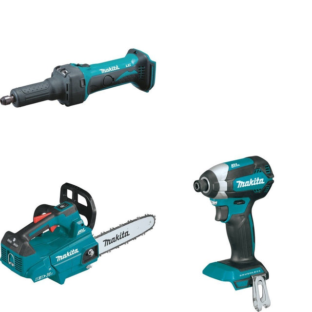Makita XCU08Z Top Handle Chain Saw W/ XDG01Z Die Grinder and FREE XDT13Z Impact Driver