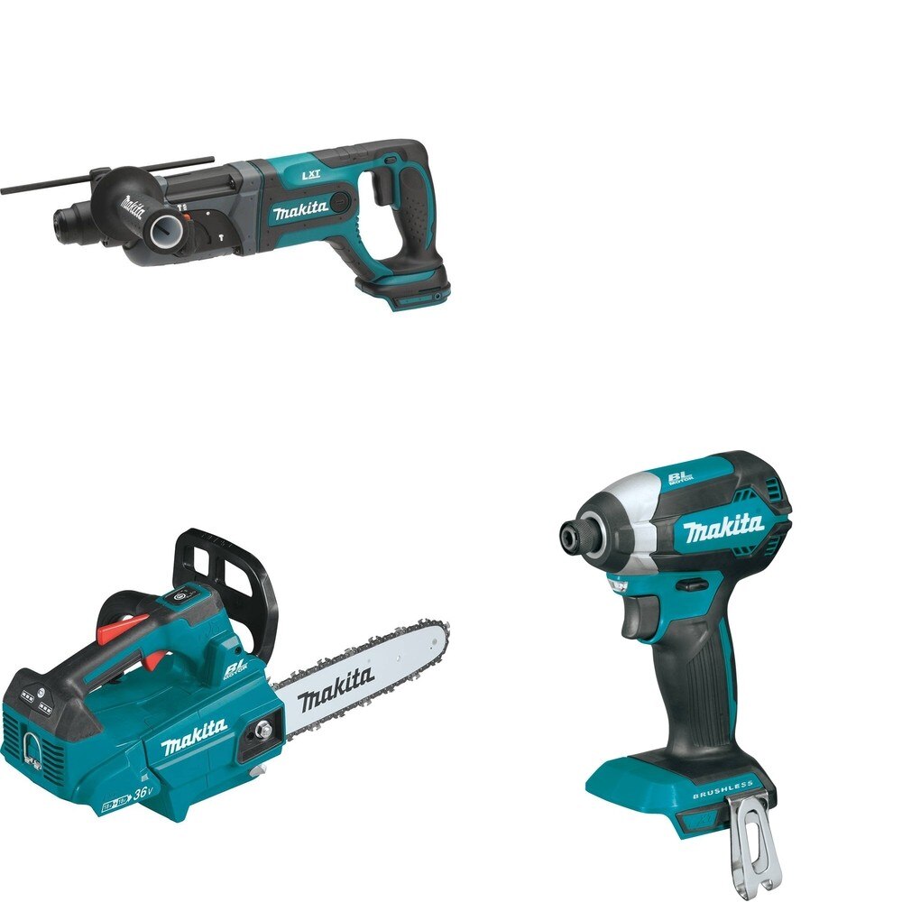 Makita XCU08Z Top Handle Chain Saw W/ XRH04Z Rotary Hammer and FREE XDT13Z Impact Driver