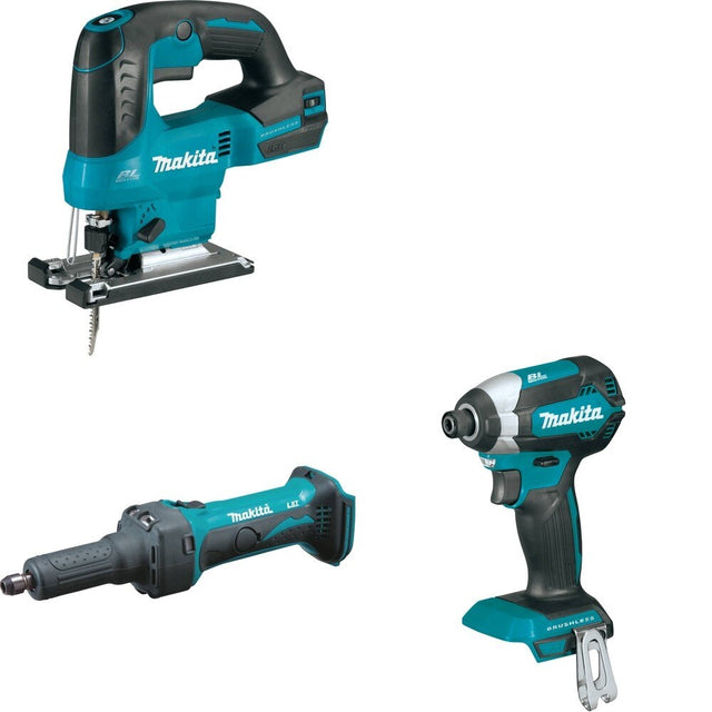 Makita XDG01Z Die Grinder W/ XVJ04Z Jig Saw and FREE XDT13Z Impact Driver
