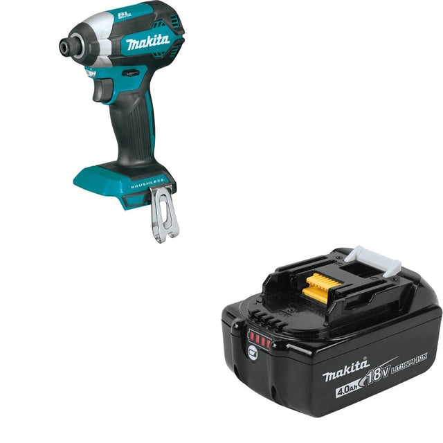 Makita XDT13Z Impact Driver Bare Tool W/ BL1840B 18V LXT Lithium-Ion 4.0Ah Battery