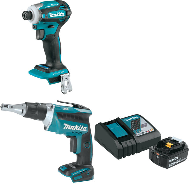 Makita XDT19Z 18V Impact Driver W/ XSF03Z 18V Screwdriver  & FREE Starter Pack