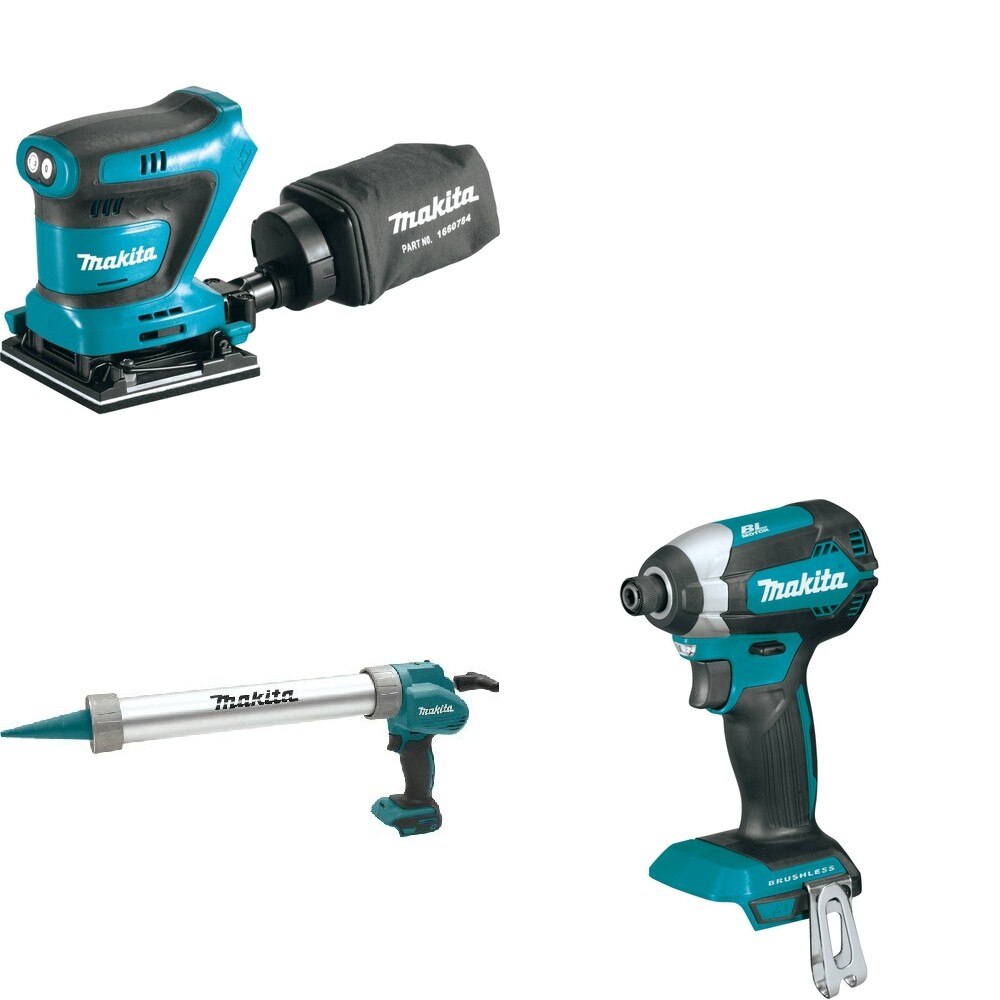 Makita XGC01ZB Caulk and Adhesive Gun W/ XOB02Z Finishing Sander and FREE XDT13Z Impact Driver