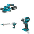 Makita XGC01ZB Caulk and Adhesive Gun W/ XOB03Z Finishing Sander and FREE XDT13Z Impact Driver