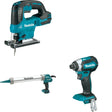 Makita XGC01ZB Caulk and Adhesive Gun W/ XVJ04Z Jig Saw and FREE XDT13Z Impact Driver