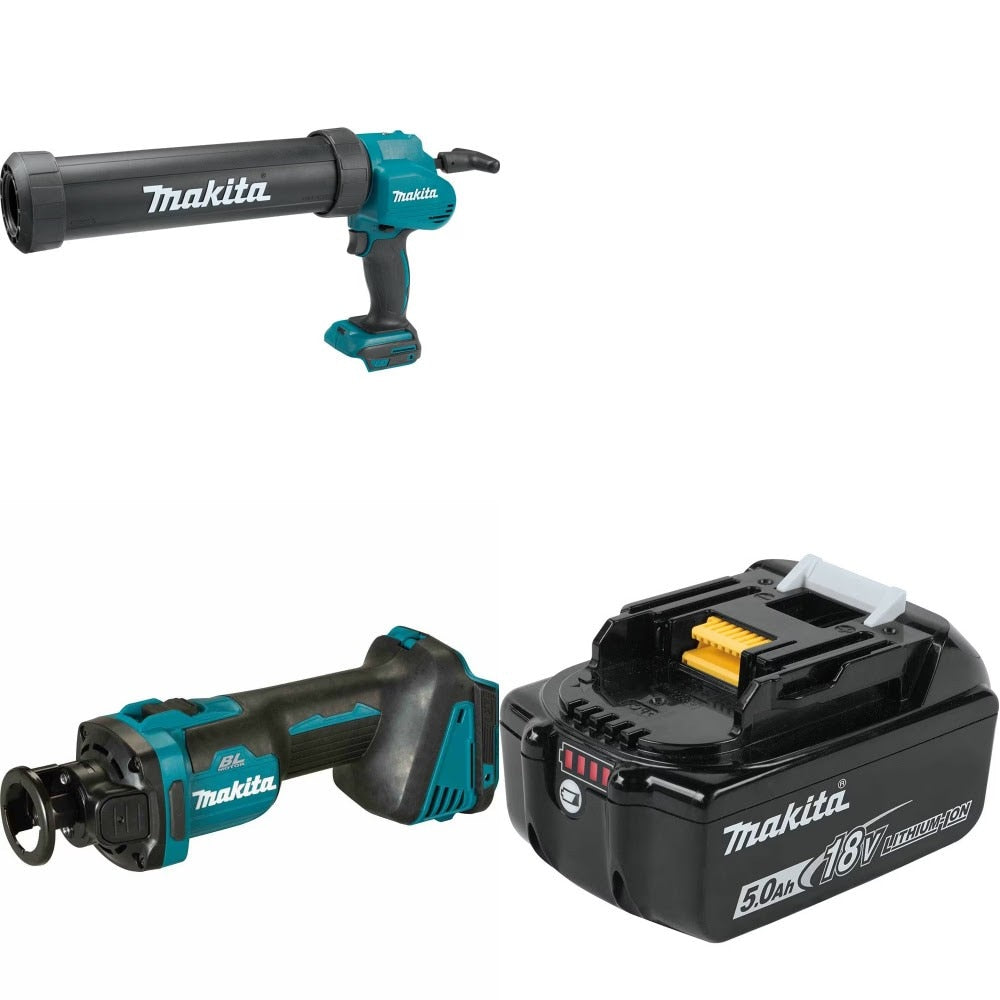 Makita XGC01ZC Caulk Gun Kit W/ XOC02Z Cutout Tool and FREE BL1850B Battery