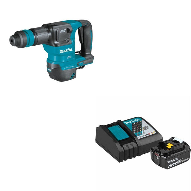 Makita XKH01Z 18V LXT AVT Power Scraper, accepts SDS-PLUS, Tool Only W/ ADBL1840BDC1 Battery