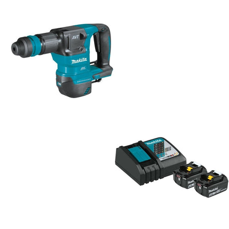 Makita XKH01Z AVT Power Scraper W/ BL1840BDC2X Battery and Rapid Optimum Charger Starter Pack