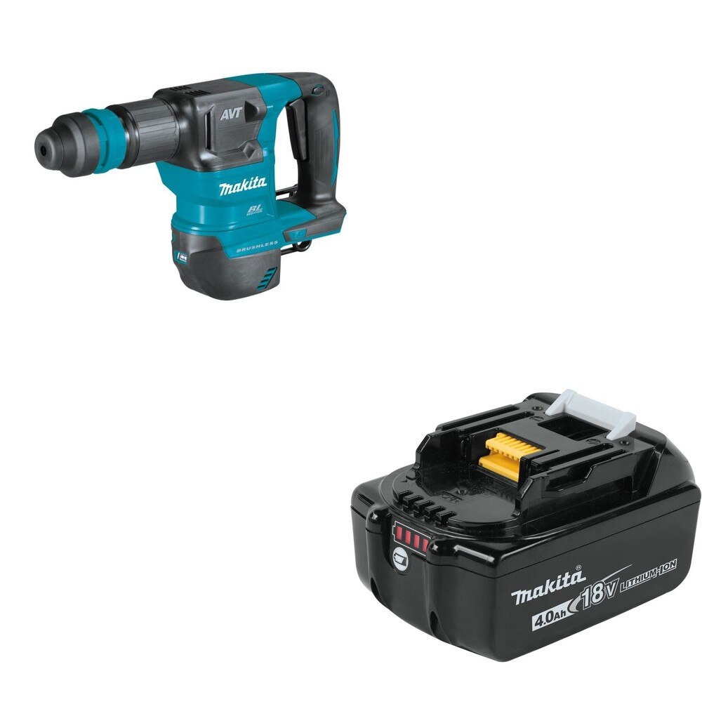 Makita XKH01Z 18V LXT AVT Power Scraper, accepts SDS-PLUS, Tool Only W/ BL1840B 4.0Ah Battery
