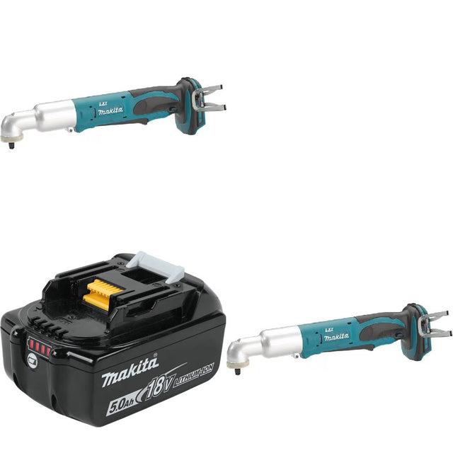 Makita XLT02Z Angle Impact Wrench, 2 Pack Kit W/ FREE 5.0Ah Battery