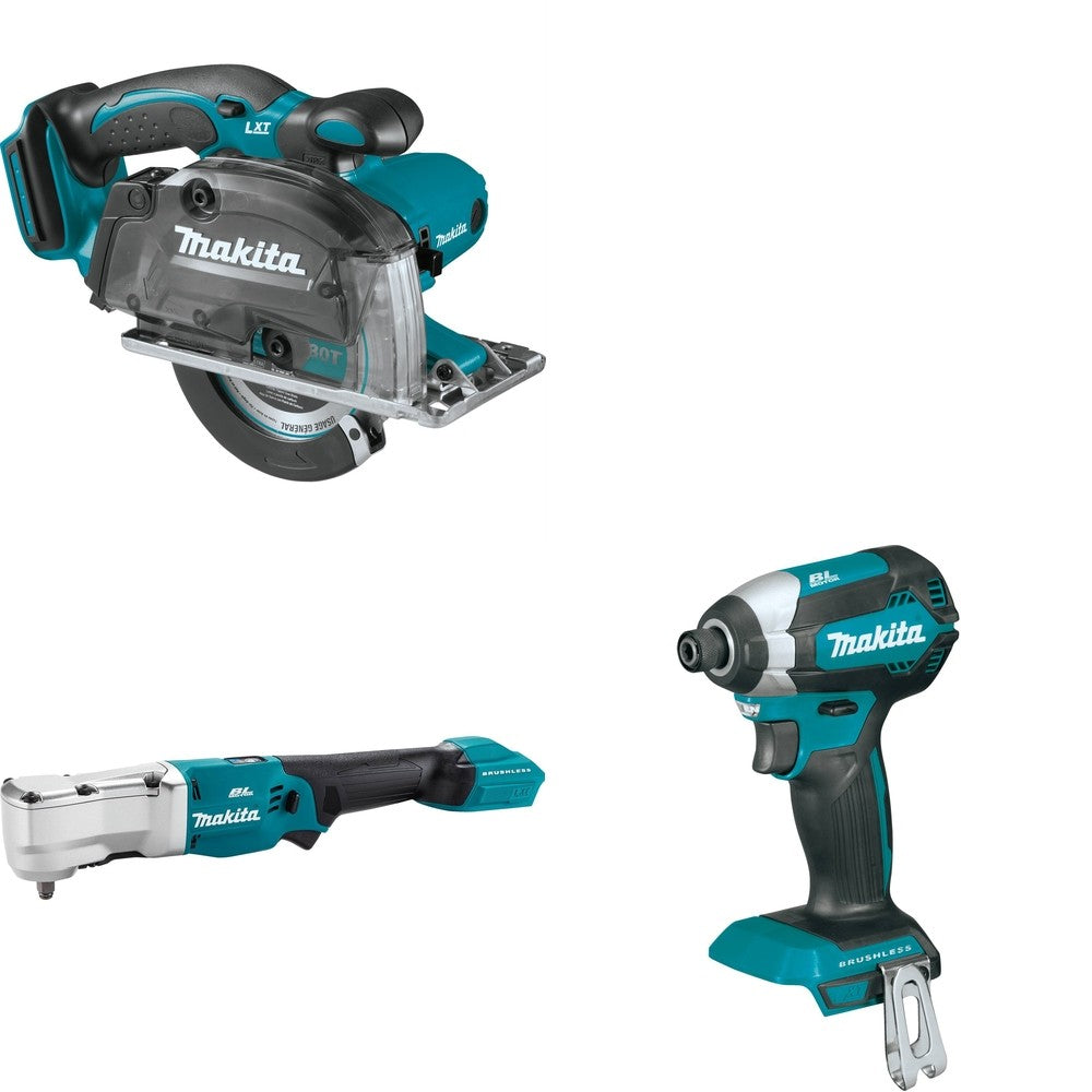 Makita XLT03Z Angle Impact Wrench W/ XSC03Z Metal Cutting Saw and FREE XDT13Z Impact Driver