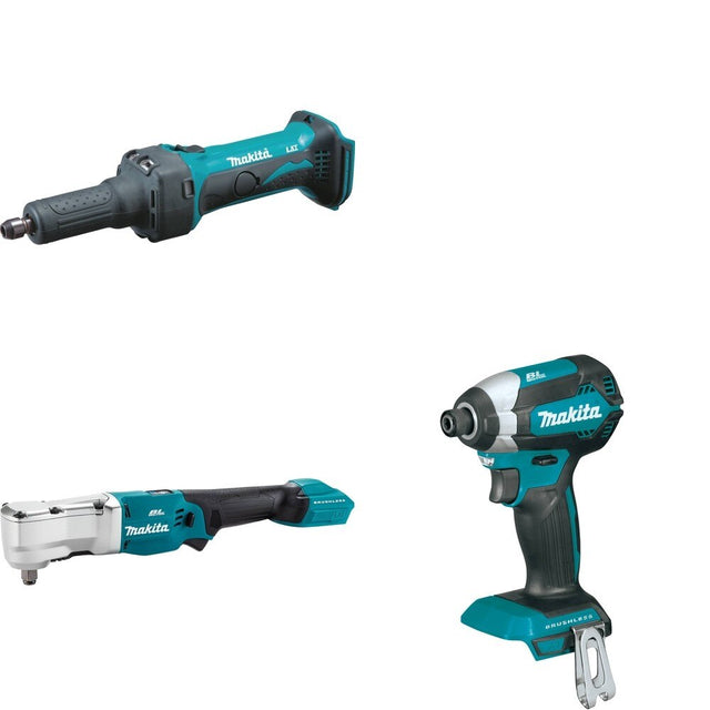 Makita XLT04Z Angle Impact Wrench W/ XDG01Z Die Grinder and FREE XDT13Z Impact Driver