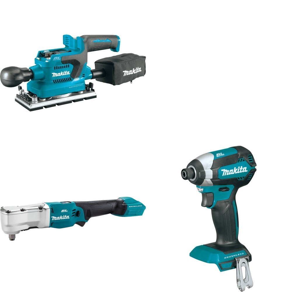 Makita XLT04Z Angle Impact Wrench W/ XOB03Z Finishing Sander and FREE XDT13Z Impact Driver