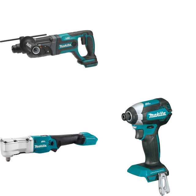 Makita XLT04Z Angle Impact Wrench W/ XRH04Z Rotary Hammer and FREE XDT13Z Impact Driver