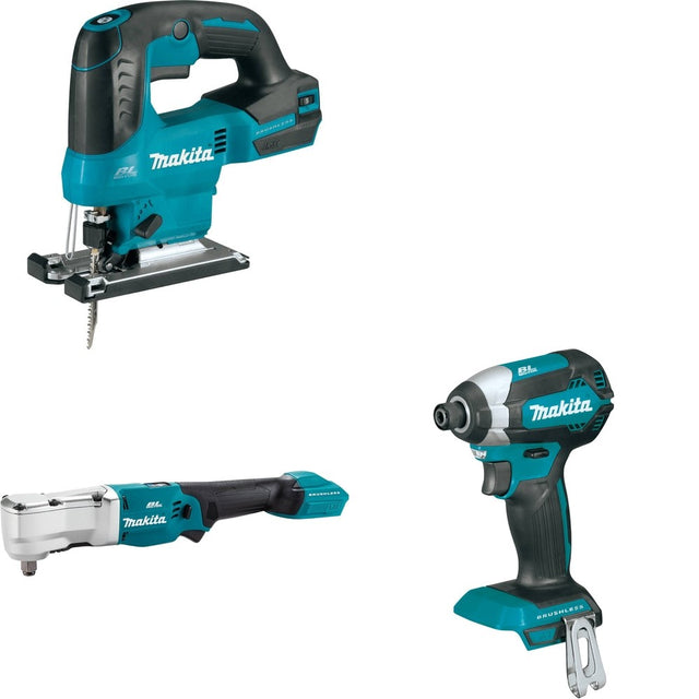 Makita XLT04Z Angle Impact Wrench W/ XVJ04Z Jig Saw and FREE XDT13Z Impact Driver