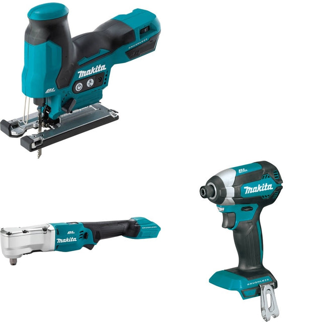 Makita XLT04Z Angle Impact Wrench W/ XVJ05Z Jig Saw and FREE XDT13Z Impact Driver