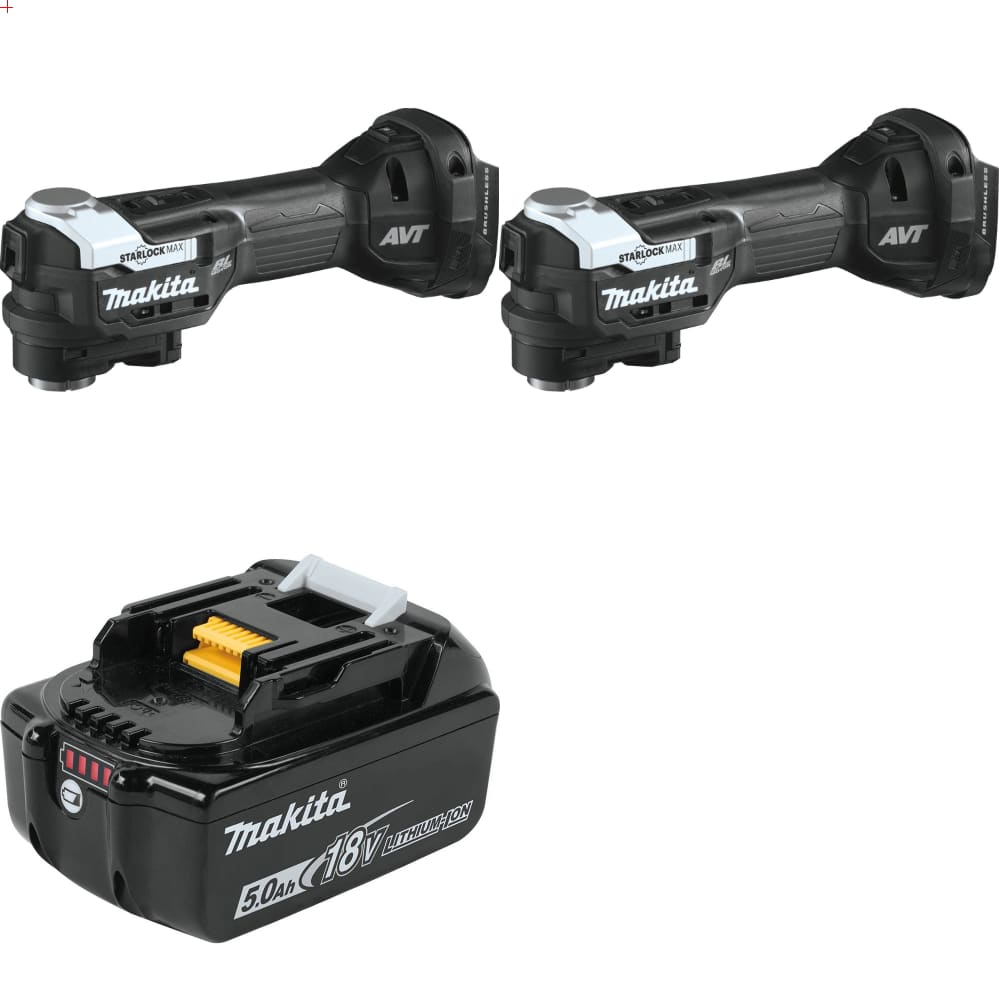 Makita XMT04ZB 18V LXT Multi-Tool, 2-Pack w/ FREE BL1850B 18V 5.0Ah Battery