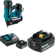 Makita XNB05Z 16 Ga Finish Nailer Kit W/ BL1850BDC1 Starter Pack and FREE BL1860B Battery