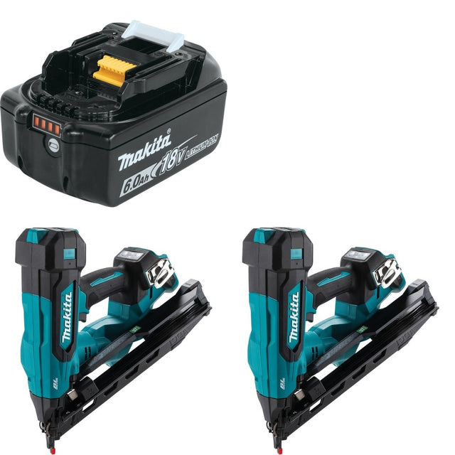 Makita XNB08Z[2] Finish Nailer W/ FREE BL1860B Battery