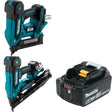 Makita XNB08Z Finish Nailer W/ XTS02Z Stapler and FREE BL1860B Battery