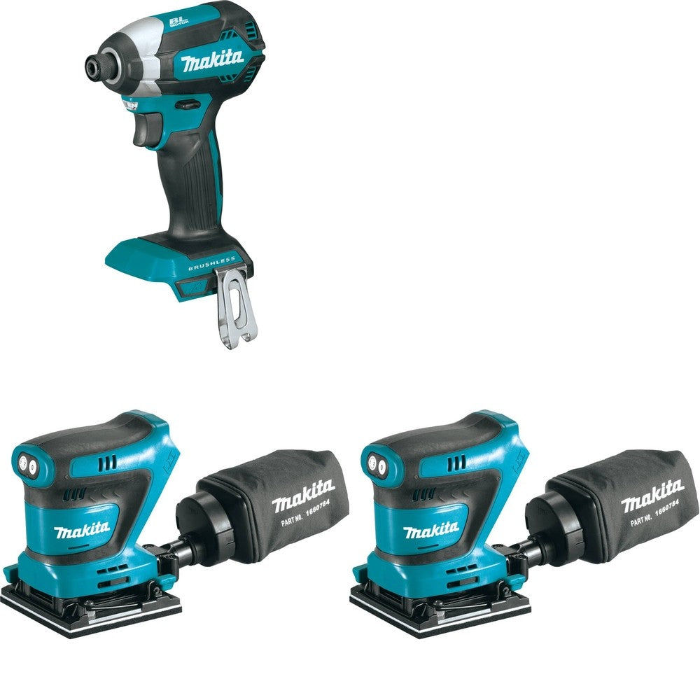 Makita XOB02Z[2] Finishing Sander W/ FREE XDT13Z Impact Driver