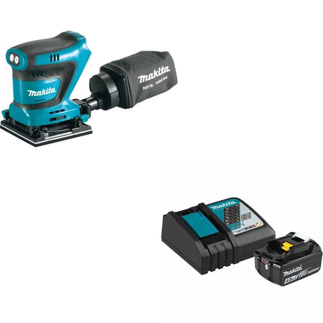 Makita XOB02Z 18V LXT Lithium-Ion Cordless 1/4 Sheet Finishing Sander W/ ADBL1840BDC1 Battery