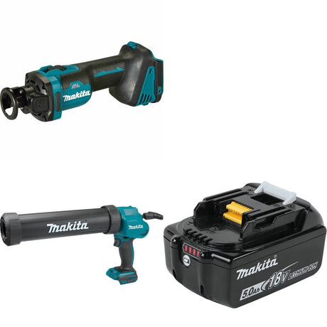 Makita XOC02Z Cut-Out Tool Kit W/ XGC01ZC Caulk Gun and FREE Battery