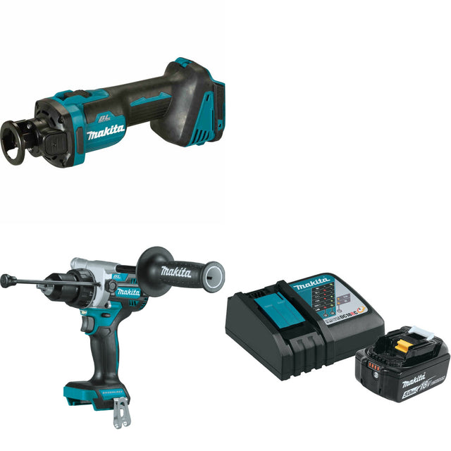 Makita XOC02Z 18V LXT Cut-Out Tool W/ XPH14Z Driver-Drill & FREE Starter Pack