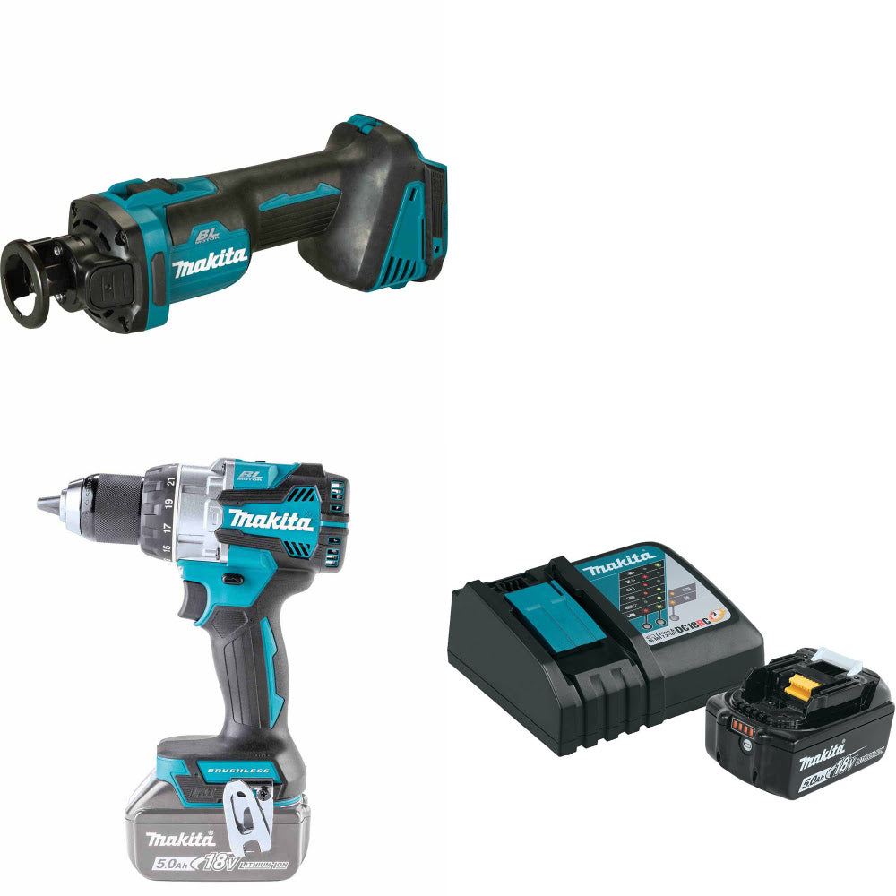 Makita XOC02Z 18V LXT Cut-Out Tool W/ XPH16Z Driver-Drill & FREE Starter Pack