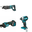 Makita XOC02Z Cut-Out Tool W/ XRH04Z Rotary Hammer and FREE XDT13Z Impact Driver