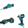 Makita XOC02Z Cut-Out Tool W/ XRJ08Z Recipro Saw and FREE XDT13Z Impact Driver