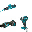 Makita XOC02Z Cut-Out Tool W/ XRJ08Z Recipro Saw and FREE XDT13Z Impact Driver