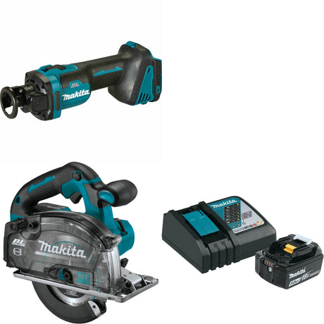 Makita XOC02Z 18V LXT Cut-Out Tool W/ XSC04Z 18V 5-7/8" Saw  & FREE Starter Pack