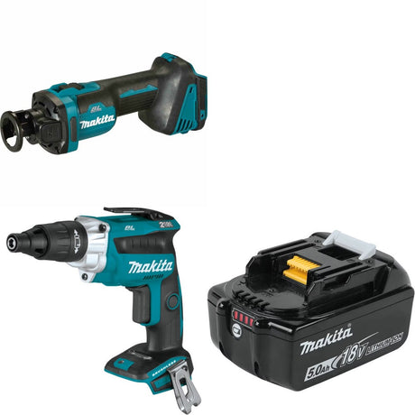 Makita XOC02Z Cut-Out Tool Kit W/ XSF05Z Screwdriver and FREE Battery