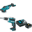 Makita XOP02Z 18V LXT Polisher W/ XSF03Z 18V Screwdriver  & FREE Starter Pack