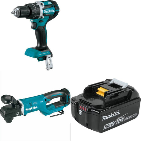 Makita XPH12Z Hammer Driver-Drill Kit W/ XAD06Z Angle Drill and FREE BL1850B Battery