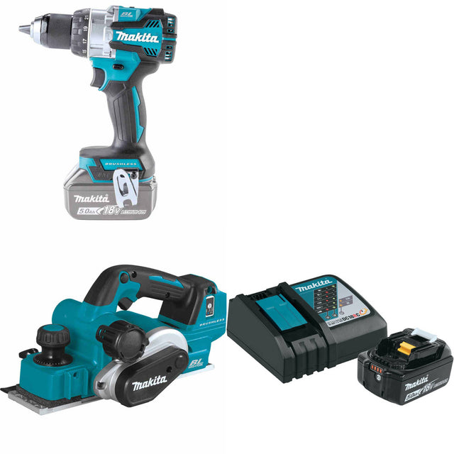 Makita XPH16Z 18V Hammer Driver-Drill W/ XPK02Z 18V Planer & FREE Starter Pack