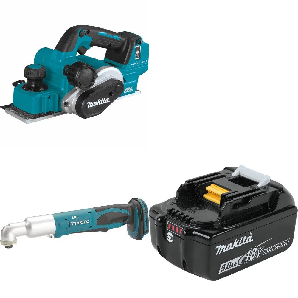 Makita XPK02Z Planer Kit W/ XLT01Z Impact Driver and FREE BL1850B Battery