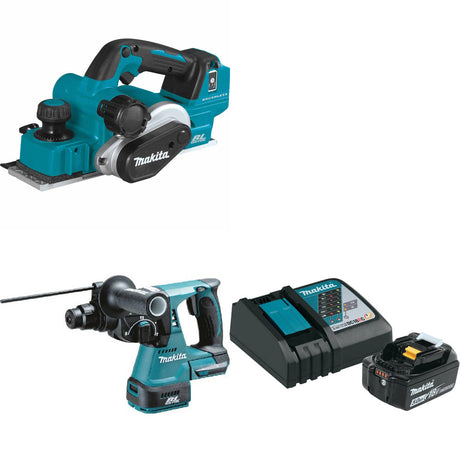 Makita XPK02Z 18V LXT 3-1/4" Planer W/ XRH01Z Rotary Hammer & FREE Starter Pack