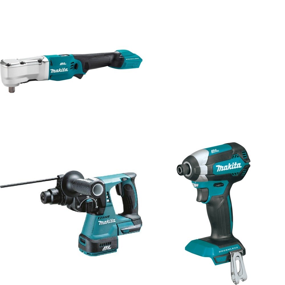 Makita XRH01Z Rotary Hammer W/ XLT05Z Angle Impact Wrench and FREE XDT13Z Impact Driver
