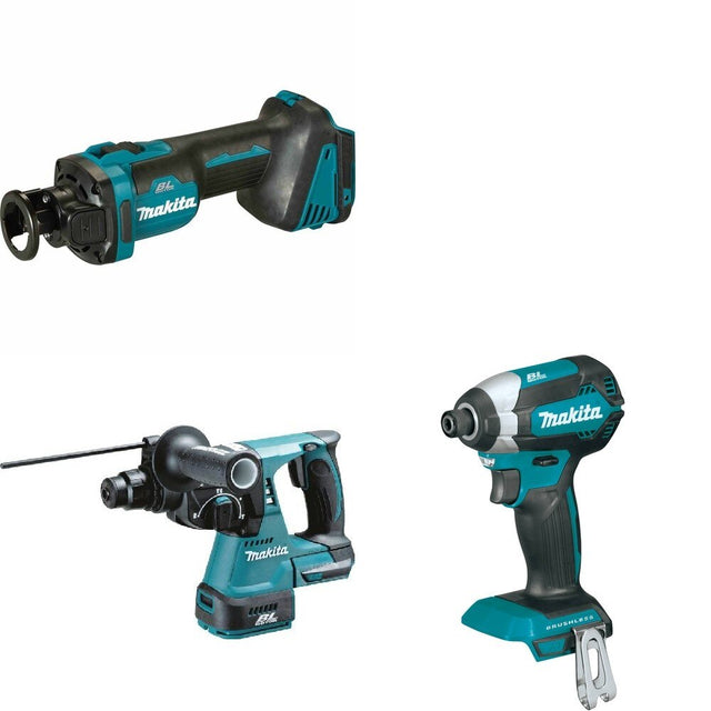 Makita XRH01Z Rotary Hammer W/ XOC02Z Cut-Out Tool and FREE XDT13Z Impact Driver
