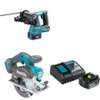 Makita XRH01Z 18V Rotary Hammer W/ XSC02Z 18V 5-7/8" Saw & FREE Starter Pack