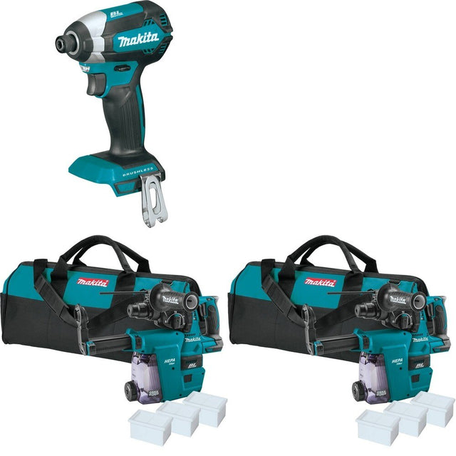 Makita XRH01ZWX[2] Rotary Hammer W/ FREE XDT13Z Impact Driver