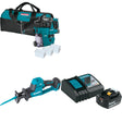 Makita XRH01ZWX 18V Rotary Hammer W/ XRJ08Z Recip Saw, Bare & FREE Starter Pack