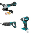 Makita XRH04Z Rotary Hammer W/ XAG09Z Angle Grinder and FREE XDT13Z Impact Driver