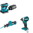 Makita XRJ08Z Recipro Saw W/ XOB02Z Finishing Sander and FREE XDT13Z Impact Driver